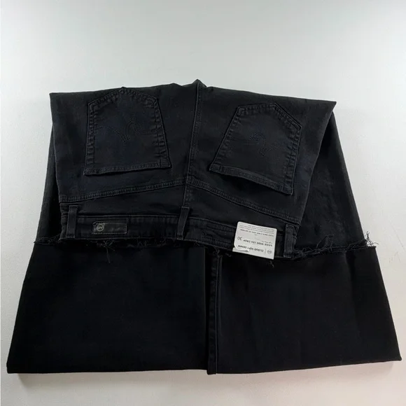 AG Saige Wide Leg Crop High-Rise Fit Size 30 Color Black - Picture 15 of 16